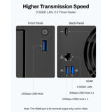 Terramaster f4-424 nas (zwart, 1x rj-45 2.5gbe, hdmi)
