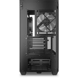 Sharkoon elite shark cm100 midi tower behuizing (zwart | 2x usb-a | 1x usb-c | rgb | tempered glass)