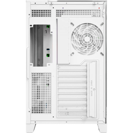 Xyz pc gear tesseract a-rgb midi tower behuizing (wit | 2x usb-a | 1x usb-c | rgb | tempered glass)