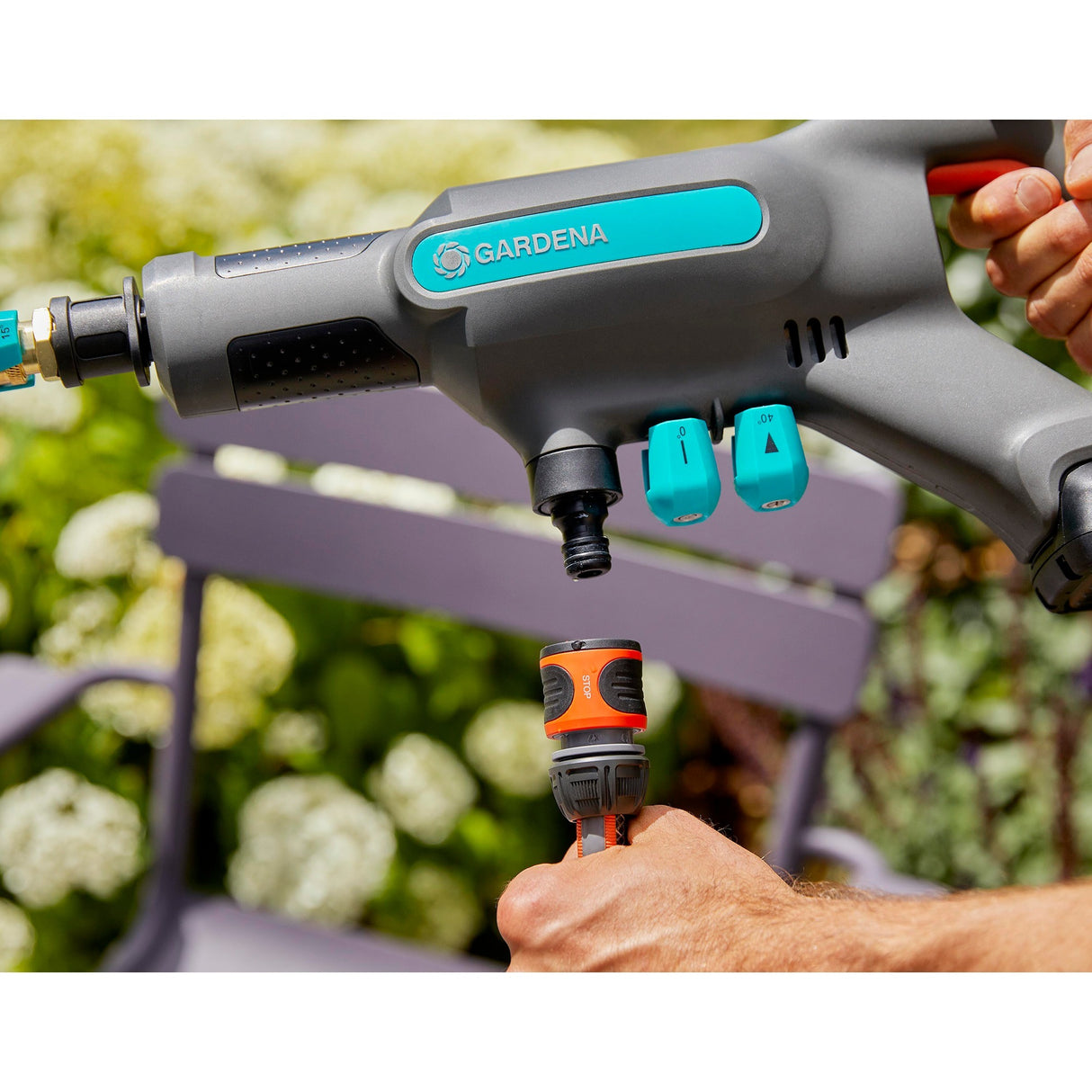 Gardena aquaclean 24 18v medium hogedrukreiniger - 24 bar - excl. accu