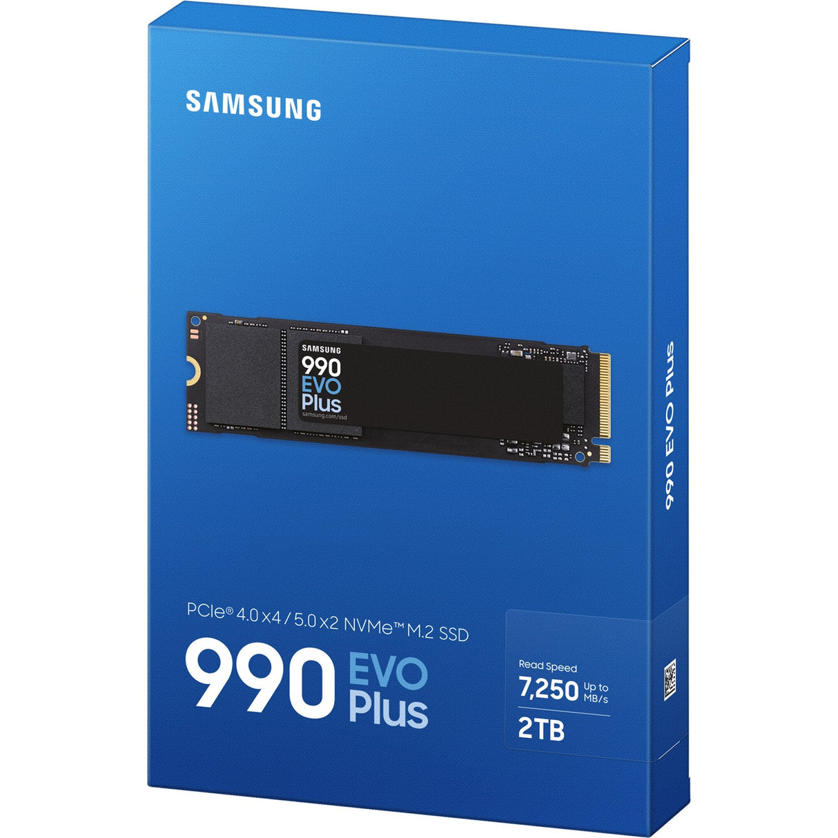 Samsung 990 evo plus 2 tb ssd (mz-v9s2t0bw, pcie 4.0 x4 5.0 x2, nvme 2.0, m.2 2280)