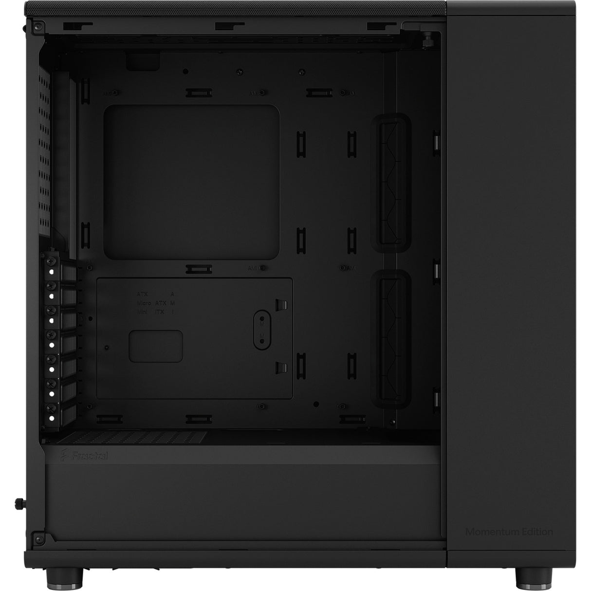 Fractal design north - momentum edition midi tower behuizing (zwart houtkleur | 2x usb-a | 1x usb-c | tempered glass)