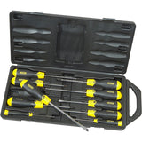 Stanley cushiongrip schroevendraaierset 10-delig (st pz) (10-delig)