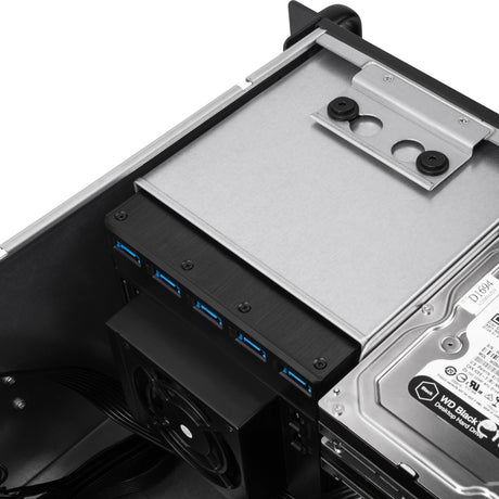 Silverstone rm41-h08 rack behuizing (zwart | 2x usb-a 3.2 (5 gbit s))