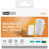 Klikaanklikuit acdb-8000bc plug-in draadloze deurbelset met zender (wit)