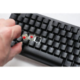 Ducky zero 6108 classic black rgb mechanisch gaming toetsenbord (zwart, us lay-out (qwerty), cherry mx2a blue, 100%, rgb leds, double-shot pbt, hot swap, 2.4ghz | bluetooth | usb-c)