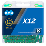 Kmc kette x12 chain x12 126 links aurora green