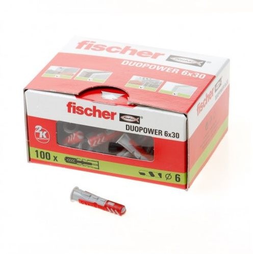 Fischer duopower pluggen 6x30 - 100 stuks