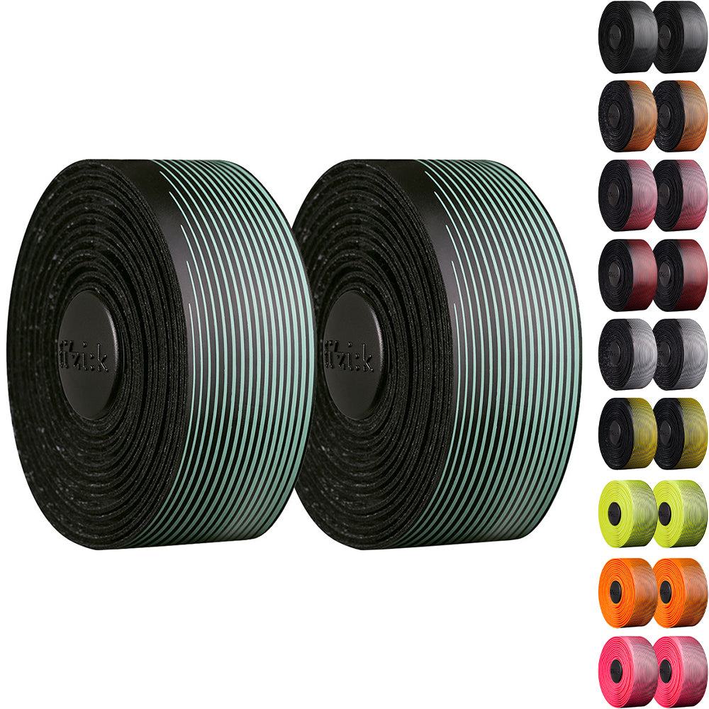 Fizik vento microtex tacky bicolor bar tape | black white