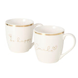 Boltze home mok davina be happy smile goud 400ml