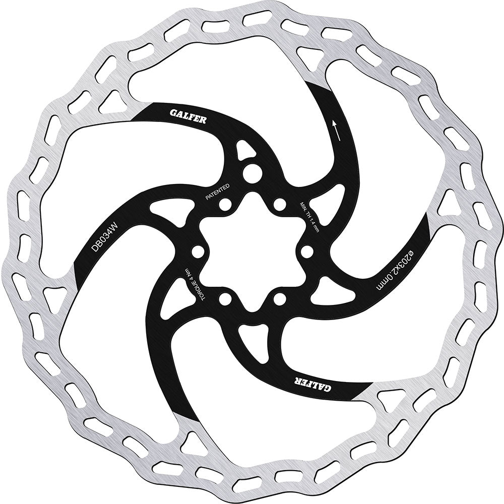 Galfer bike wave® fixed 6-bolt rotor disc for e-bike