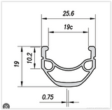 Gazelle velg 28 (622) mach-1 36g zwart (ongeslepen)