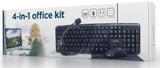 Enzo gembird thuiswerk set zwart toetsenbord muis+mat en headset - 9510121