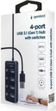 Enzo gembird usb 3.1 hub 4 poorts - 9510506