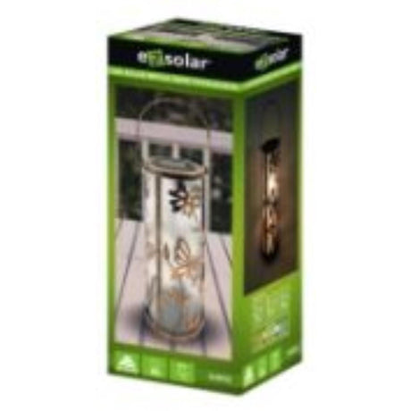 Ezolar led solar tafellamp vlinder metaal met sensor ø11x28,5cm