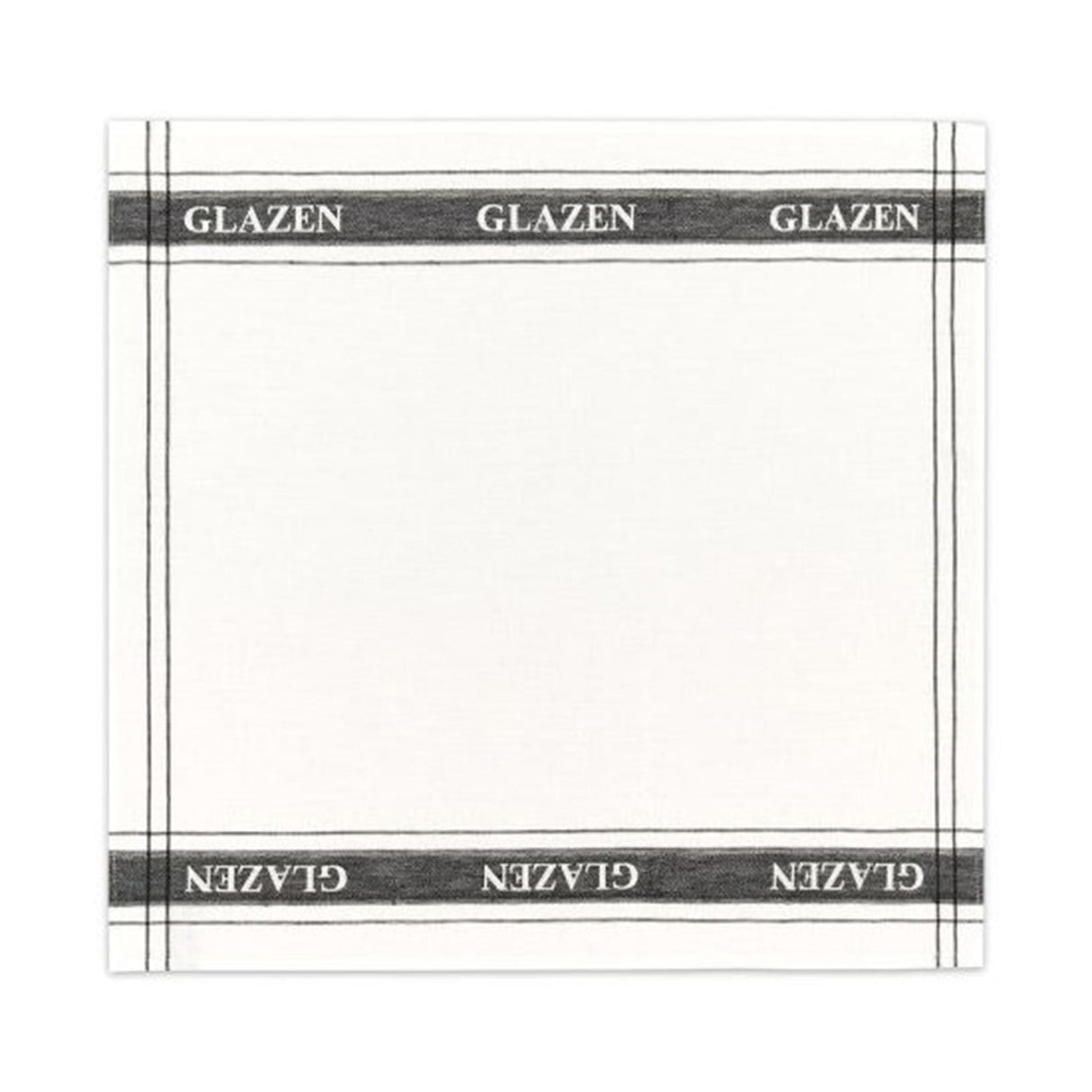 Ddddd theedoek glazendoek zwart wit 6 stuks