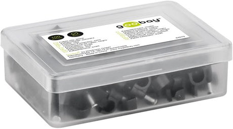 Enzo goobay kabelclip 6mm rond zwart box(100) - 4113231
