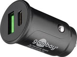 Enzo goobay usb autolader usb-c en usb-a 12v-24v 3a zwart - 9540129