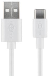 Enzo goobay usb-c laadkabel 2m wit - 9550315