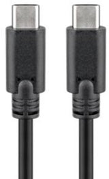 Enzo goobay usb-c - usb-c laadkabel 1m zwart - 9550204