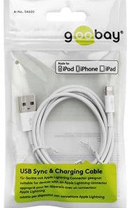 Enzo goobay usb-lightning laadkabel 1m wit - 9550380