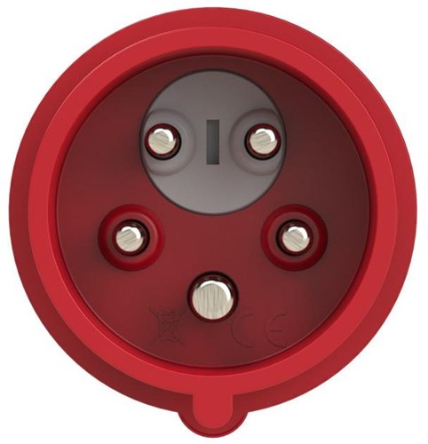 Gp cee 5p 32a 400v opb wcd rood met pennen en fasewisselaar - 6313178