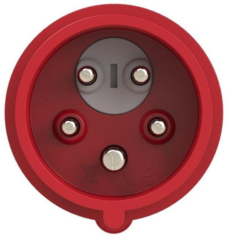 Gp cee 5p 32a 400v opb wcd rood met pennen en fasewisselaar - 6313178