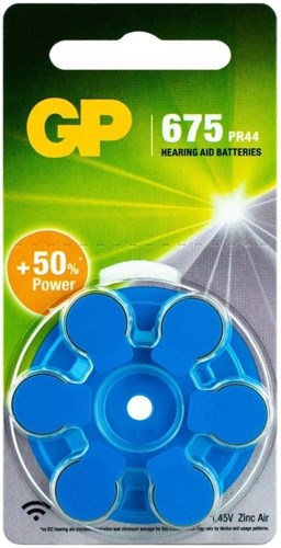 Gp gehoor batterij za675 blister(6) - 3221916