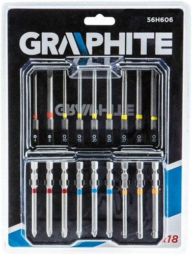Graphite bitset | 18-delig | in opbergbox extra lang - 6480223