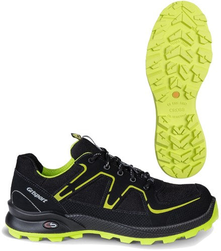 Grisport safety cross safety xtrail 3365 laag s3 zwart lime - maat 43 - 00.049.010.43