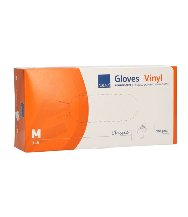 Abena poedervrije vinyl handschoenen maat medium 100 stuks