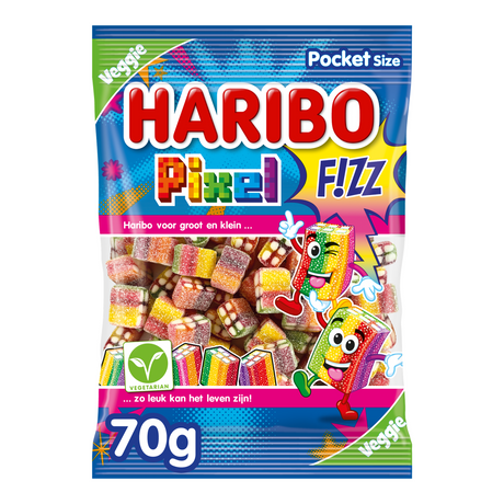 Haribo pixel f!zz zakje (28x 70 gr)