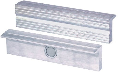 Heuer beschermbek voor bankschroef | voor bekbreedte 100 mm | ribbelprofiel | aluminium | 1 paar - 110100 - 110100