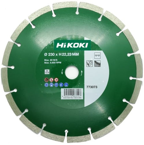 Hikoki accessoires diamant zaagblad 230 x 22,2 x 7mm type universeel gesinterd - 752805