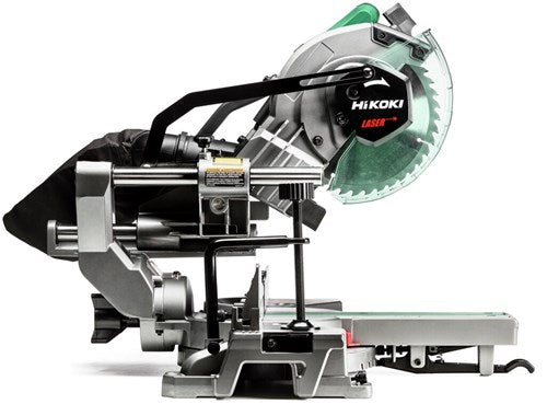 Hikoki afkortzaag c8fshgwaz, 216mm, asgat 30mm, 1100w, met laser, inclusief zaagblad