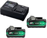 Hikoki uc18ysl3whz booster pack | 2 x multi-volt bsl38a18x accu's 5ah 18v 2,5ah 36v + snellader uc18ysl3