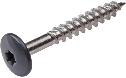 Hoenderdaal fasteners hoenderdaal hpl schroef rvs-a2 torx tx20 antracietgrijs ral7016 4.8x38 | 100 stuks - 0346.30.37528