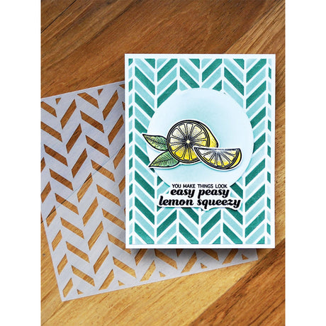 Ranger ink ranger • simon hurley create stencil flip flop chevron
