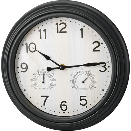 Home styling wandklok zwart 30 cm rond