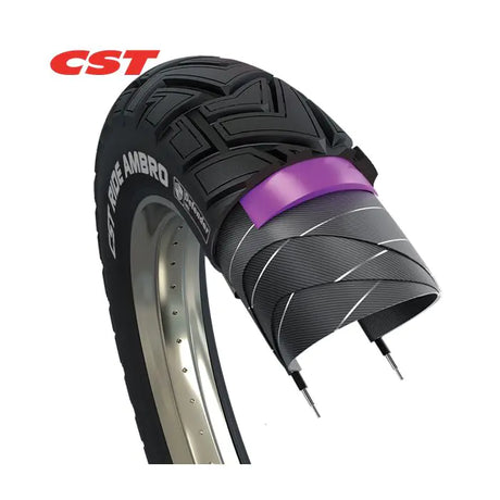 Cst buitenband fatbike ride ambro 20 x 4.00 zwart reflectie