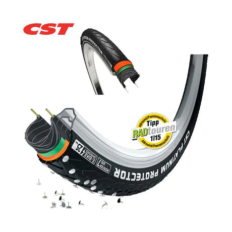 CST Buitenband Platinum Prot 28 x 1 5 8-1 3 8 (37-622) zwart