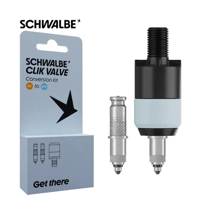 Schwalbe ventiel conversiekit clik dv-scv + pompkop adapter