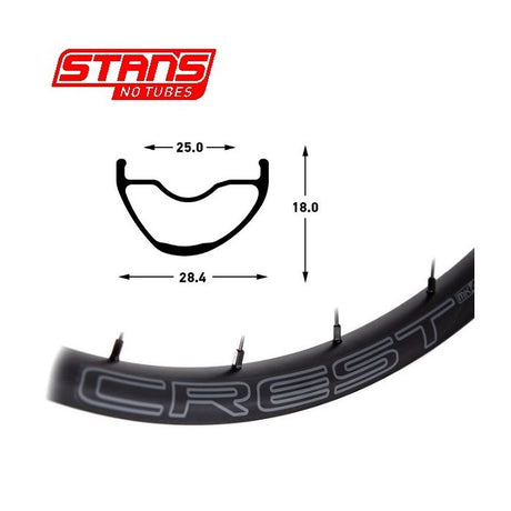 Stans stan's crest mk4 rim - 29'' - 32h - black gray