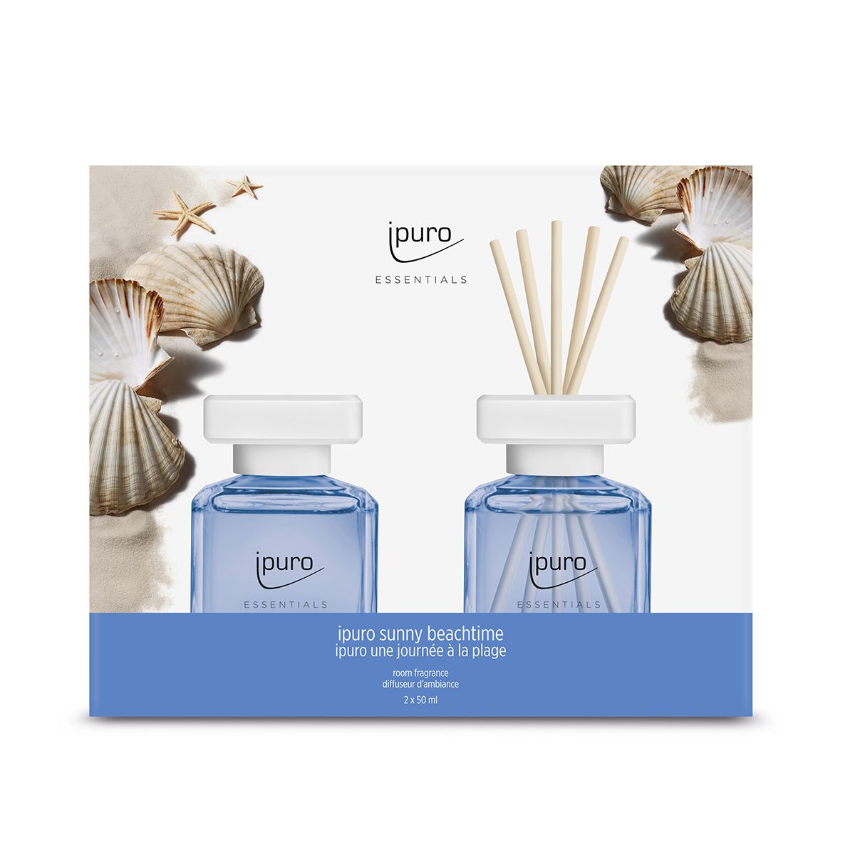 Ipuro geurdiffuser sunny beachtime 2 x 50 ml