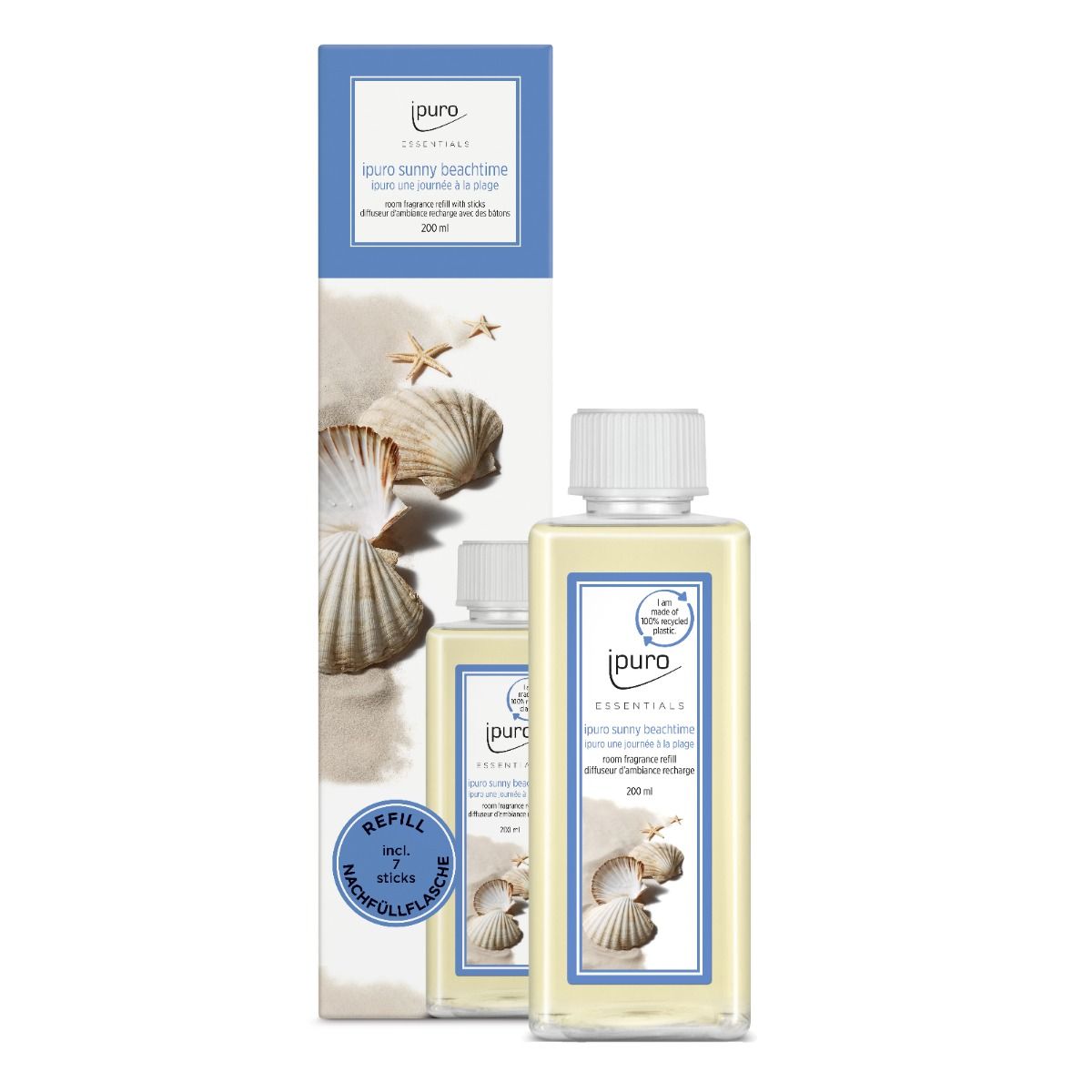 Ipuro geurdiffuser navulling sunny beachtime 200ml