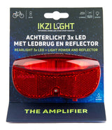 Ikzilight achterlicht batterij aan uit 3xled 50 mm op kaart