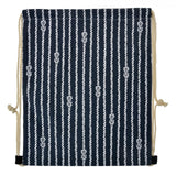 Clayre eef rugzak blauw wit 34x1x43cm