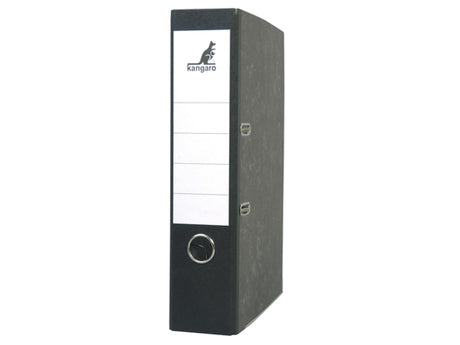Kangaro ordner a4 formaat met 2 ringen met hefboommechaniek rugbreedte 7,5cm grijs wolkenmarmer cover