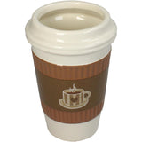 Kersten bloempot coffee cup fijn aardewerk brown 11x11x16.5cm