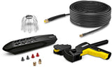 Karcher kärcher pc 20 dakgoot- rioolset - 20 meter - 4 achterwaartse hogedruksproeiers - knikt niet - messing aansluiting